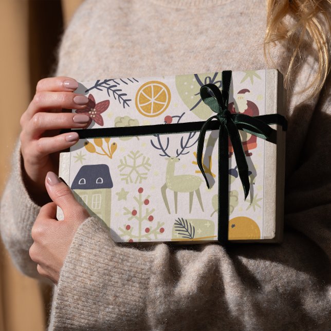 jultomten Reindeer Present Presentpapper (Skapare uppladdad)