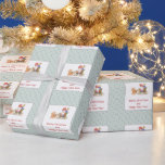 Jultomten Reindeer Sleigh Anpassningsbar jul Presentpapper<br><div class="desc">Cute helgdag-scenen med tomten,  hans själ och två renar. Anpassa den här helgdag pappra figursättning efter dina önskemål.</div>