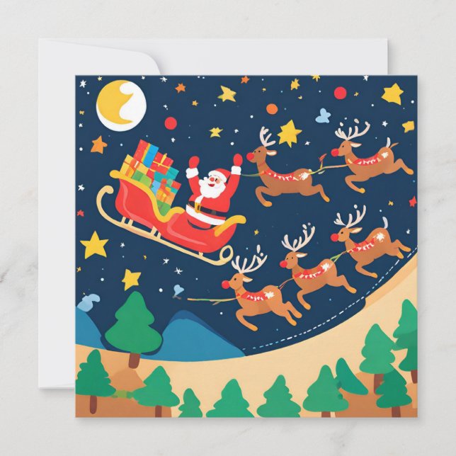 Jultomten Reindeer som kommer till staden (Framsida)