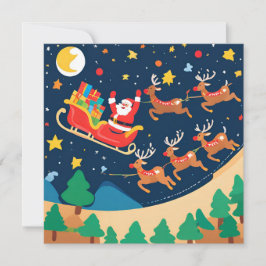 Jultomten Reindeer som kommer till staden