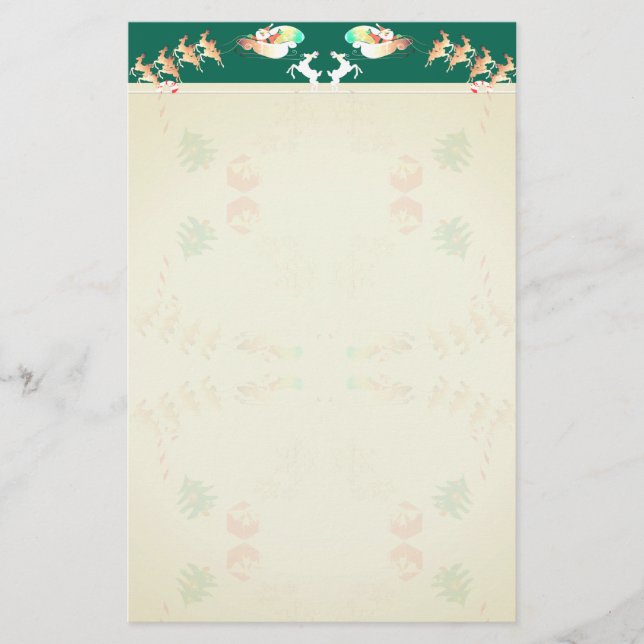 Jultomten Reindeer Stationery Brevpapper (Framsida)