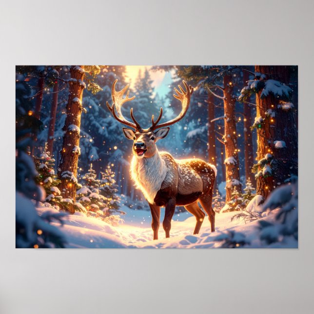 Jultomten renar poster (Framsidan)