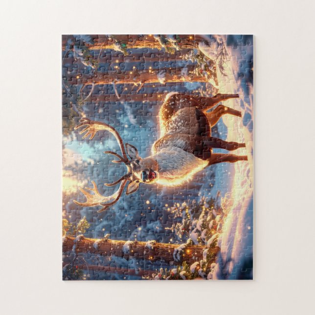 Jultomten renar pussel (Vertikal)