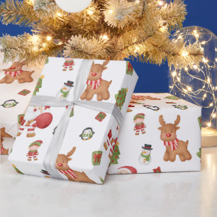 Jultomten, Rener, Snögubbe, Penguin Presentpapper