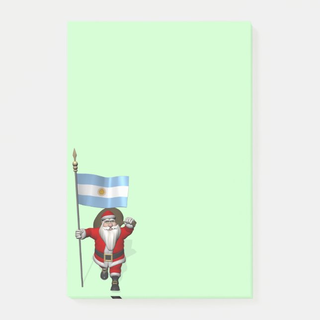 Jultomten reser till Argentina Post-it Block (Framsida)