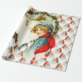 JULTOMTEN & RETRO CHRISTMAS GIFT WRAPPING PRESENTPAPPER