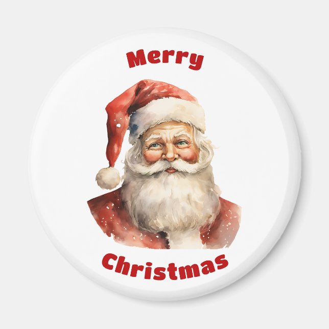 Jultomten Retro God jul Magnet (Framsidan)
