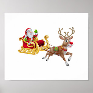 Jultomten rider på sömnen poster