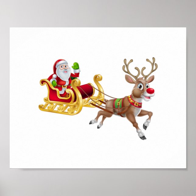 Jultomten rider på sömnen poster (Framsidan)
