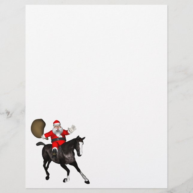 Jultomten Riding A Black Horse (Framsida)