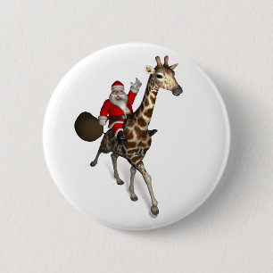 jultomten Riding A Giraffe Knapp