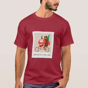 Jultomten Riding Bike Bear T Shirt