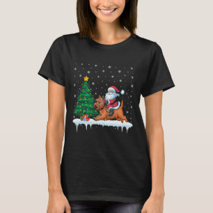 Jultomten Riding Cairn Terrier Hund Boys Girls Ch T Shirt