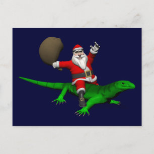 Jultomten Riding Grönt Ligua Helg Vykort