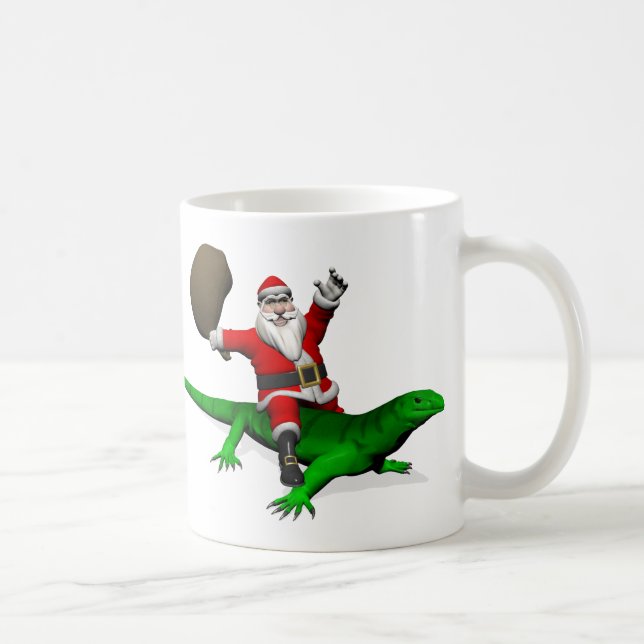 jultomten Riding Grönt Lizard Kaffemugg (Höger)