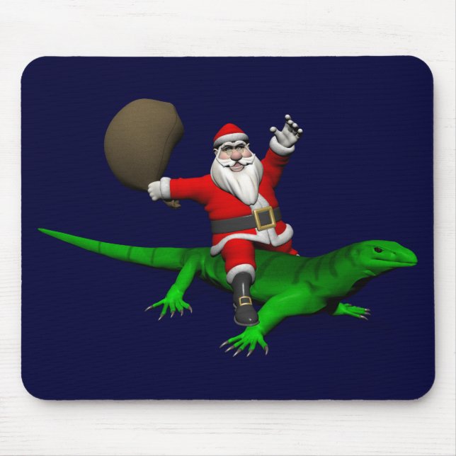 Jultomten Riding Grönt Lizard Musmatta (Framsidan)