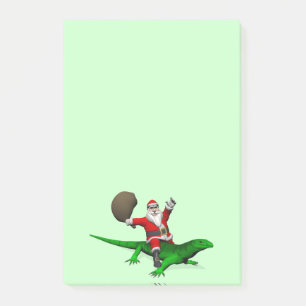Jultomten Riding Grönt Lizard Post-it Block