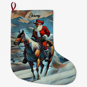 Jultomten Riding Horse Jul Stor Julstrumpa