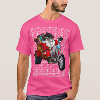 Jultomten Riding Motorcycle Ugly jul Sweat T Shirt