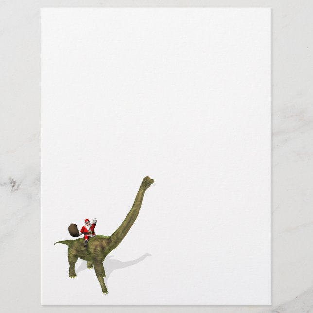 Jultomten Riding on Brachiosaurus (Framsida)