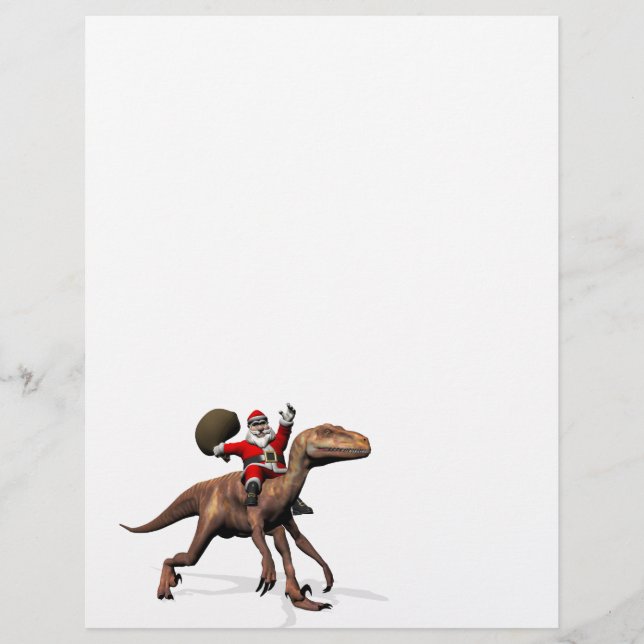 Jultomten Riding on Deinonychus (Framsida)