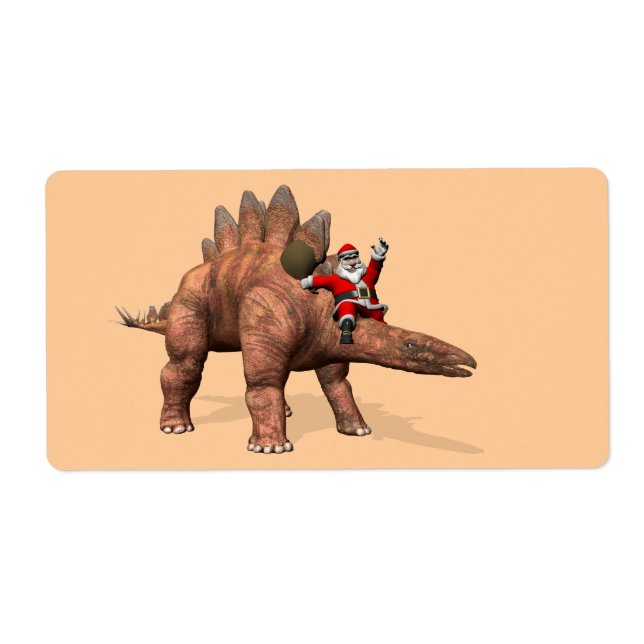 Jultomten Riding on Dinosaur Fraktsedel (Framsidan)