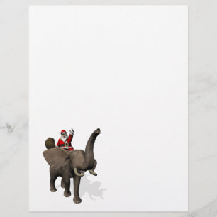 Jultomten Riding on Elephant