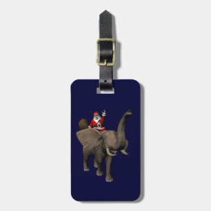 Jultomten Riding on Elephant Bagagebricka