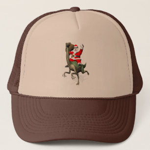 Jultomten Riding on Gallimus Truckerkeps