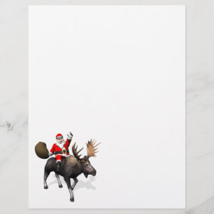Jultomten riding on moose