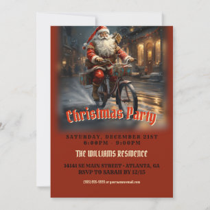 Jultomten Riding the Bike-julen Inbjudningar