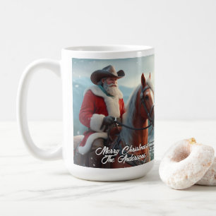 Jultomten Riding Western jul Kaffemugg