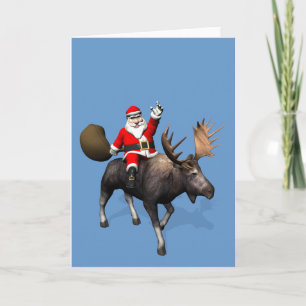 Jultomten riggade på möss helgkort