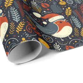 Jultomten Robins Rumänska Flagga färg Presentpapper