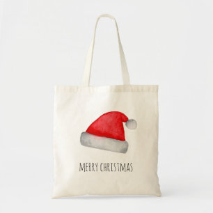 Jultomten. Röd hatt. God jul. Helgdag Tygkasse