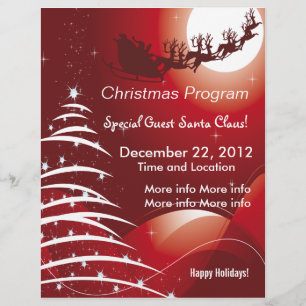 Jultomten Röda julprogrammet Flyer