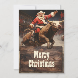 Jultomten Rodeo Julkort