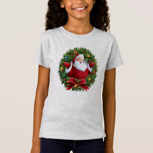 Jultomten Roligt Jul Girl's T-shirt (Framsida)