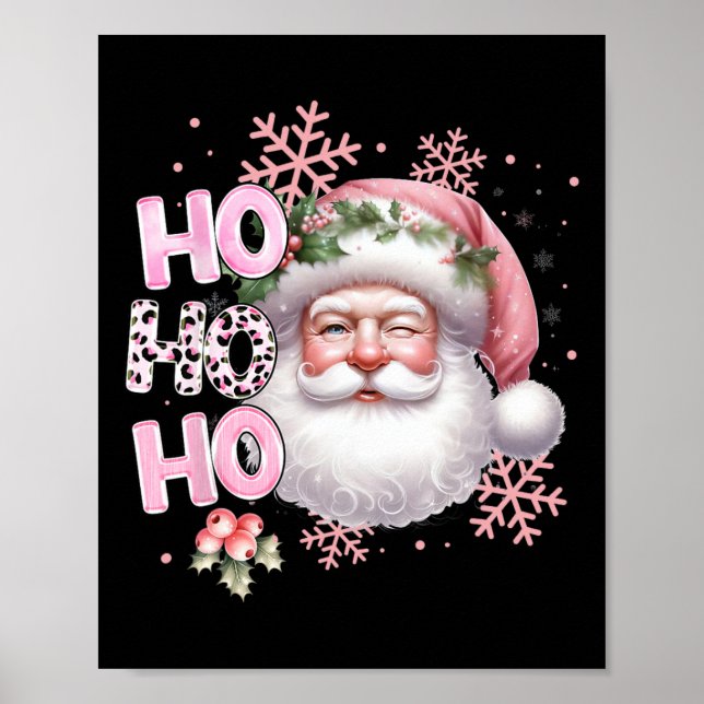 Jultomten Rosa Julafton Helgdagar  Poster (Framsidan)