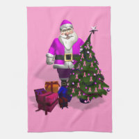 Jultomten Rosa Rosett band
