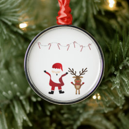 Jultomten Rudolph Rudolph, Red Nposed Reindeer Julgransprydnad Metall