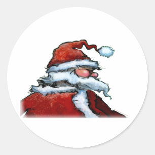 Jultomten Runt Klistermärke
