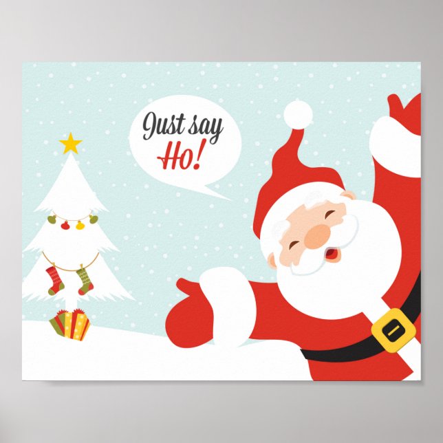 Jultomten - säg bara "gå" poster (Framsidan)