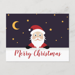 Jultomten säger att God jul natt Vykort