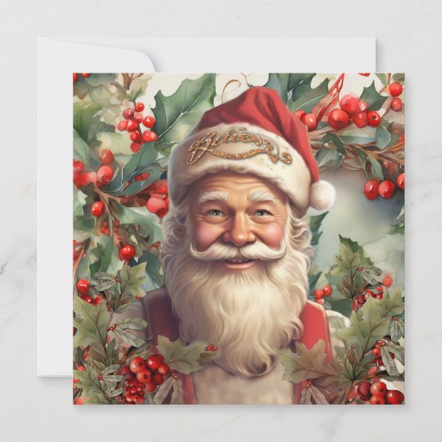 Jultomten Saint Nicholas jul Inbjudningar (Framsida)