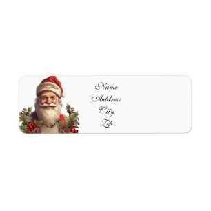 Jultomten Saint Nicholas jul Returadress Etikett