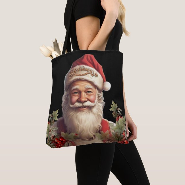 Jultomten Saint Nicholas jul Tygkasse (Närbild)