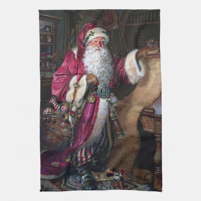 jultomten Santa Helgdag Kökshandduk (Vertikal)