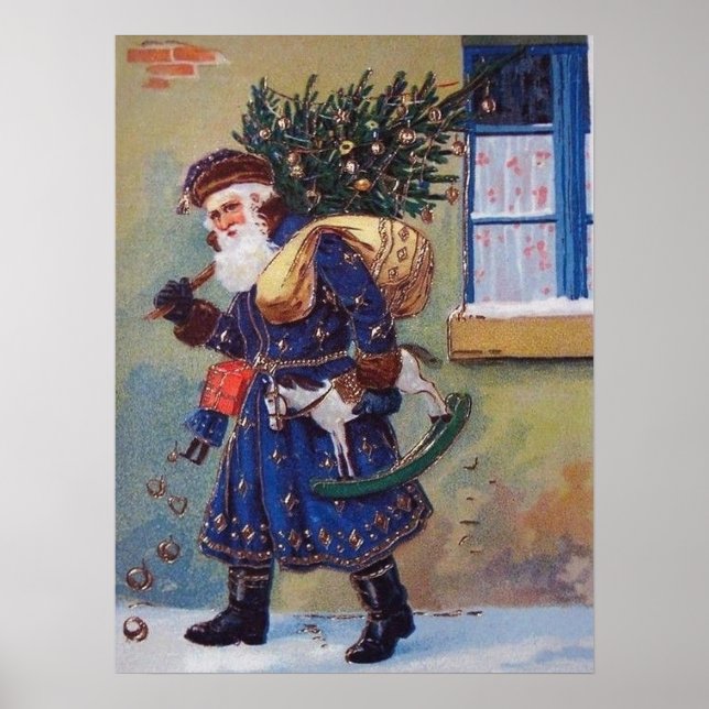 jultomten Santa Helgdag Poster (Framsidan)