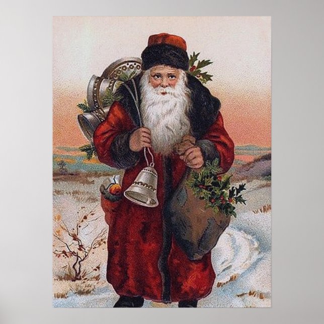 jultomten Santa Helgdag Poster (Framsidan)